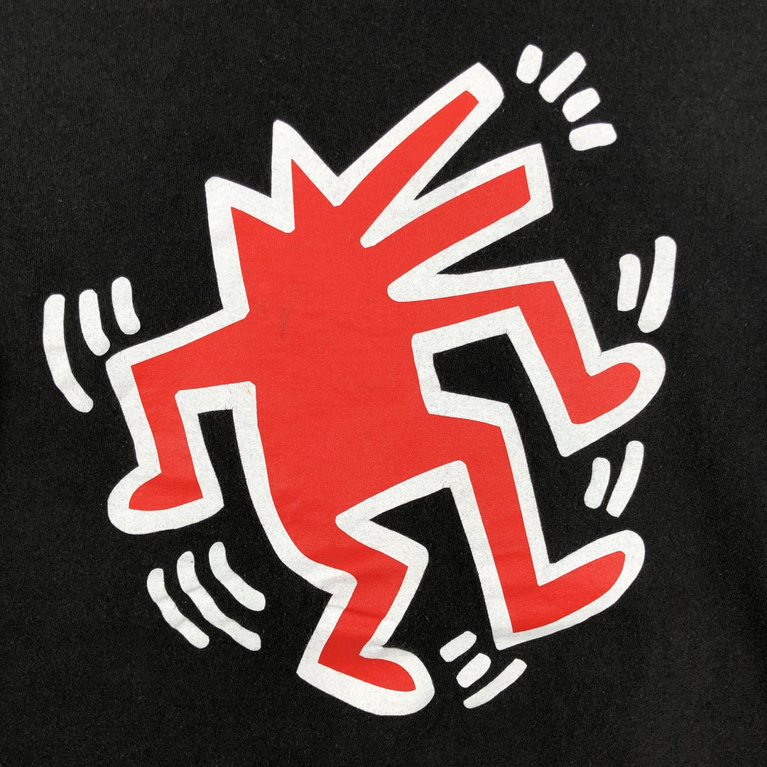 KEITH HARING Art T-shirt, Men's Size M (approx.) cotton black type Vintage Second Hand