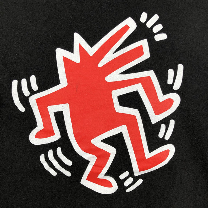KEITH HARING Art T-shirt, Men's Size M (approx.) cotton black type Vintage Second Hand