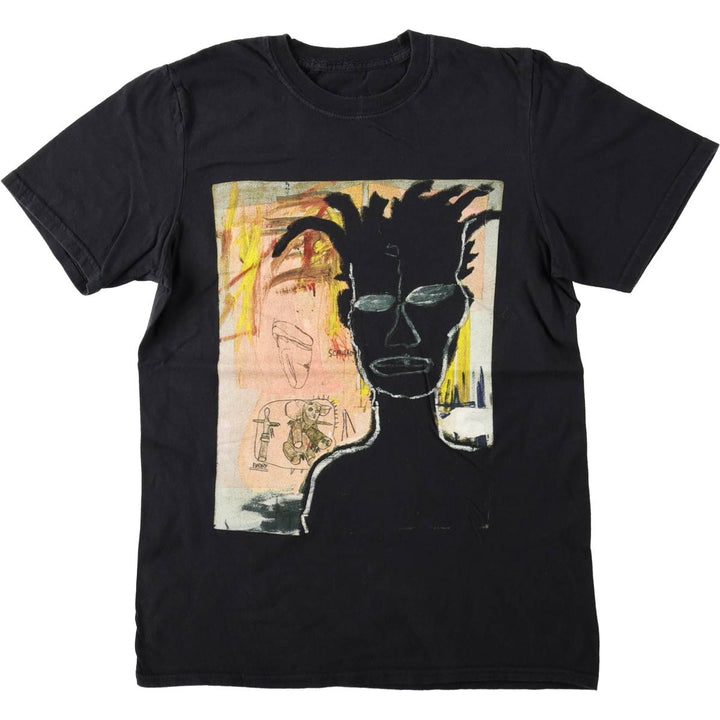 JEAN MICHEL BASQUIAT Jean-Michel Basquiat Art T-shirt Men's Size Small unclear black type Vintage Second Hand