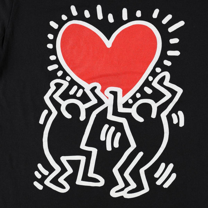 KEITH HARING Art T-shirt, Men's Size L (approx.) cotton black type Vintage Second Hand