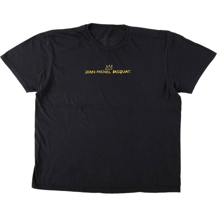 JEAN MICHEL BASQUIAT Art T-shirt, Men's Size L (approx.) cotton black type Vintage Second Hand