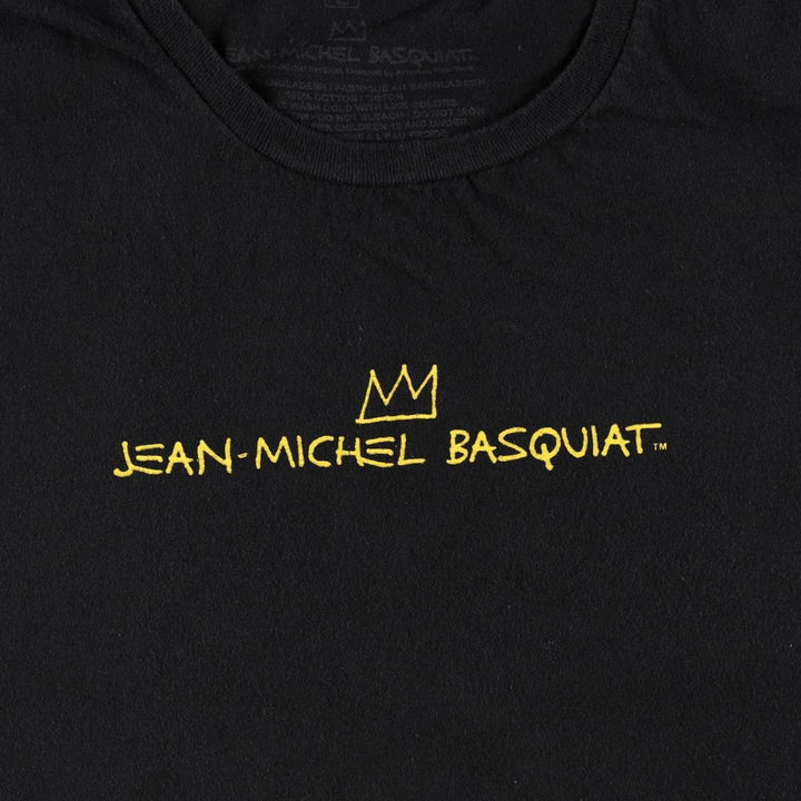 JEAN MICHEL BASQUIAT Art T-shirt, Men's Size L (approx.) cotton black type Vintage Second Hand