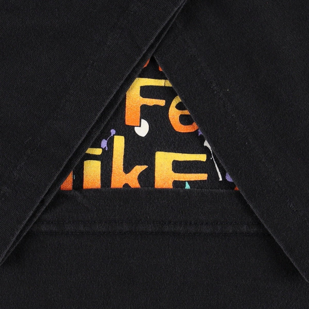 90'S PYRAMID Message Print T-Shirt, Made in USA, Men's XL (approx.), Vintage cotton black type Vintage Second Hand