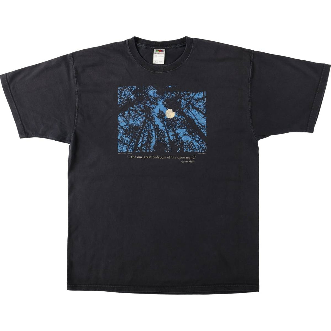2000'S Fruit of the Loom Art T-shirt, Men's XL equivalent. cotton black type Vintage Second Hand