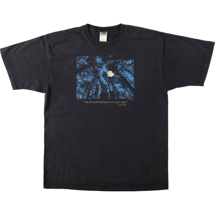 2000'S Fruit of the Loom Art T-shirt, Men's XL equivalent. cotton black type Vintage Second Hand