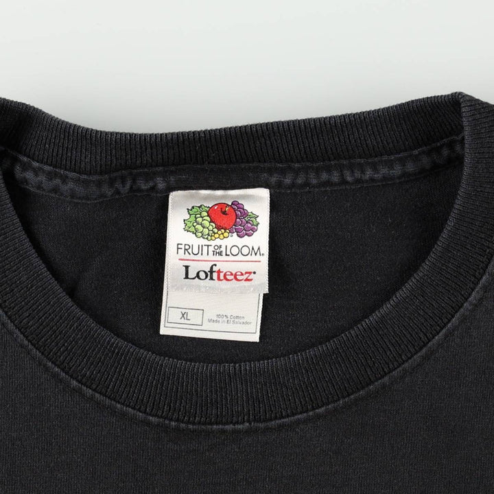2000'S Fruit of the Loom Art T-shirt, Men's XL equivalent. cotton black type Vintage Second Hand