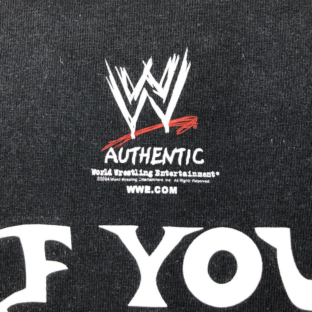 2000'S sports print T-shirt, men's size L, pro wrestling cotton black type Vintage Second Hand