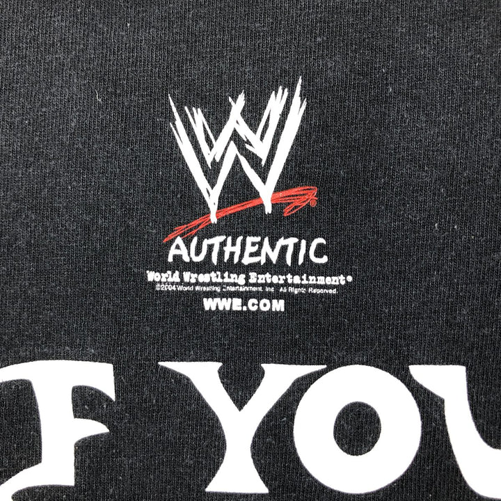 2000'S sports print T-shirt, men's size L, pro wrestling cotton black type Vintage Second Hand
