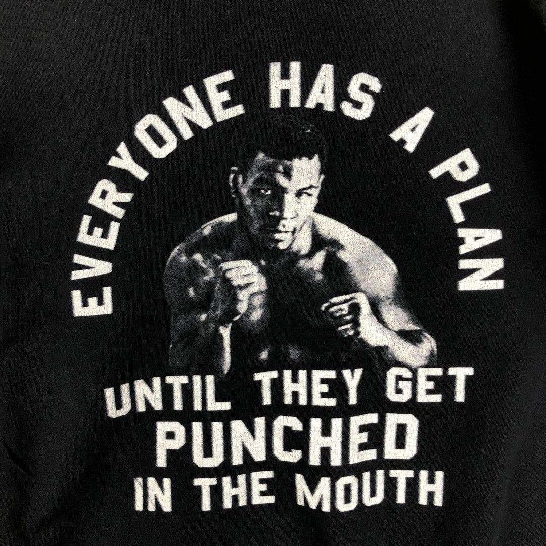 Gildan Ultra Cotton Mike Tyson Sports Print T-Shirt (Men's Size L) cotton black type Vintage Second Hand