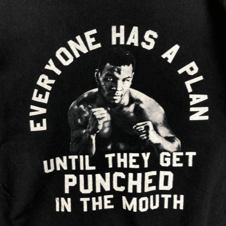 Gildan Ultra Cotton Mike Tyson Sports Print T-Shirt (Men's Size L) cotton black type Vintage Second Hand