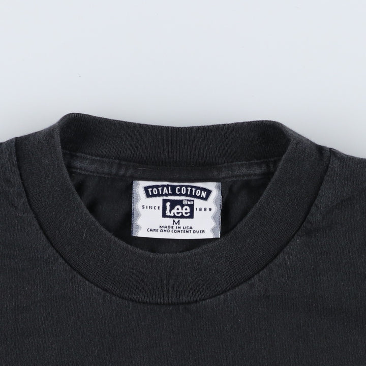 90'S Lee Total Cotton Print T-Shirt, Made in USA, Men's Size M (approx.), Vintage cotton black type Vintage Second Hand