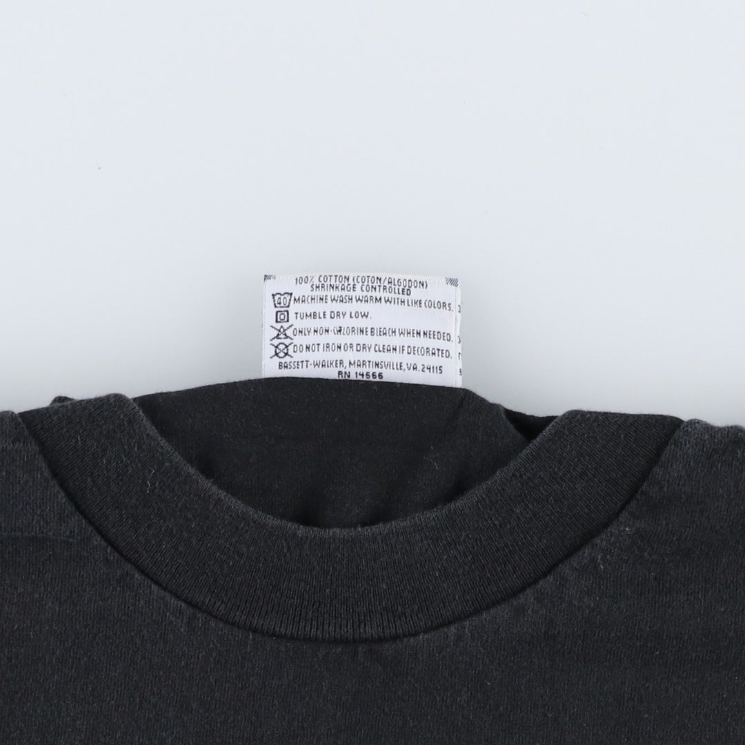 90'S Lee Total Cotton Print T-Shirt, Made in USA, Men's Size M (approx.), Vintage cotton black type Vintage Second Hand