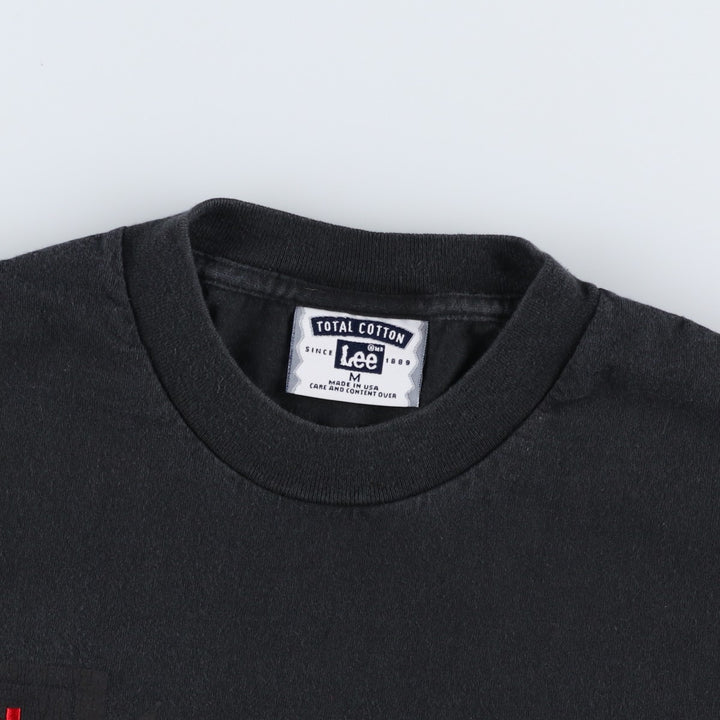 90'S Lee Total Cotton Print T-Shirt, Made in USA, Men's Size M (approx.), Vintage cotton black type Vintage Second Hand