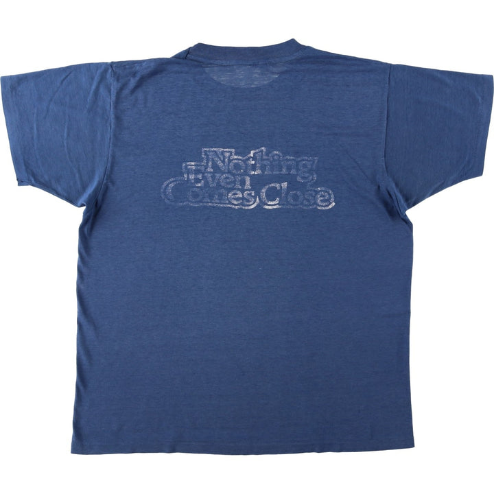 80'S Hanes Fifty-Fifty Blue Tag Parody Print T-Shirt, Made in USA, Men's XL Equivalent, Vintage cotton blue type Vintage Second Hand