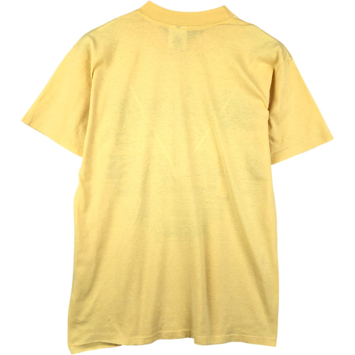 90'S SSI Print T-Shirt, Made in USA, Men's Size L (Equivalent), Vintage cotton yellow type Vintage Second Hand