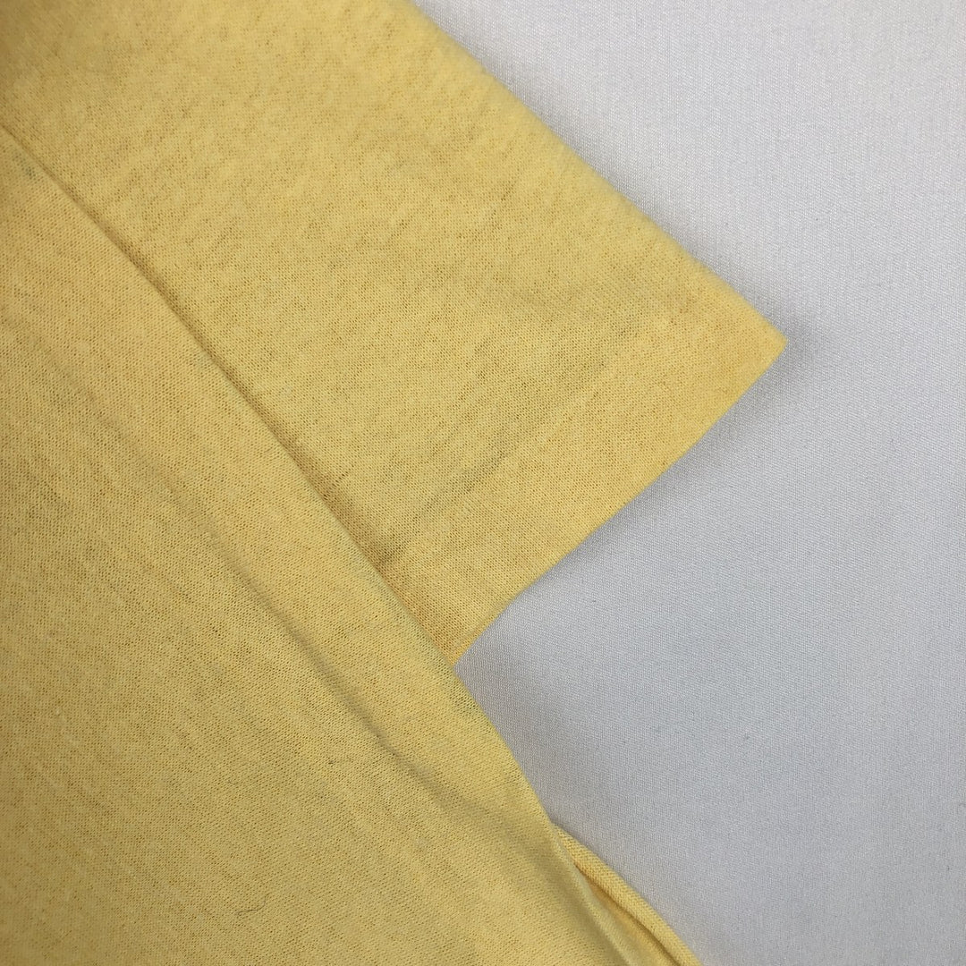 90'S SSI Print T-Shirt, Made in USA, Men's Size L (Equivalent), Vintage cotton yellow type Vintage Second Hand
