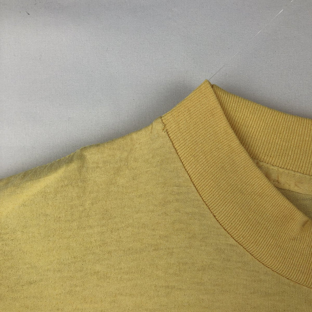 90'S SSI Print T-Shirt, Made in USA, Men's Size L (Equivalent), Vintage cotton yellow type Vintage Second Hand