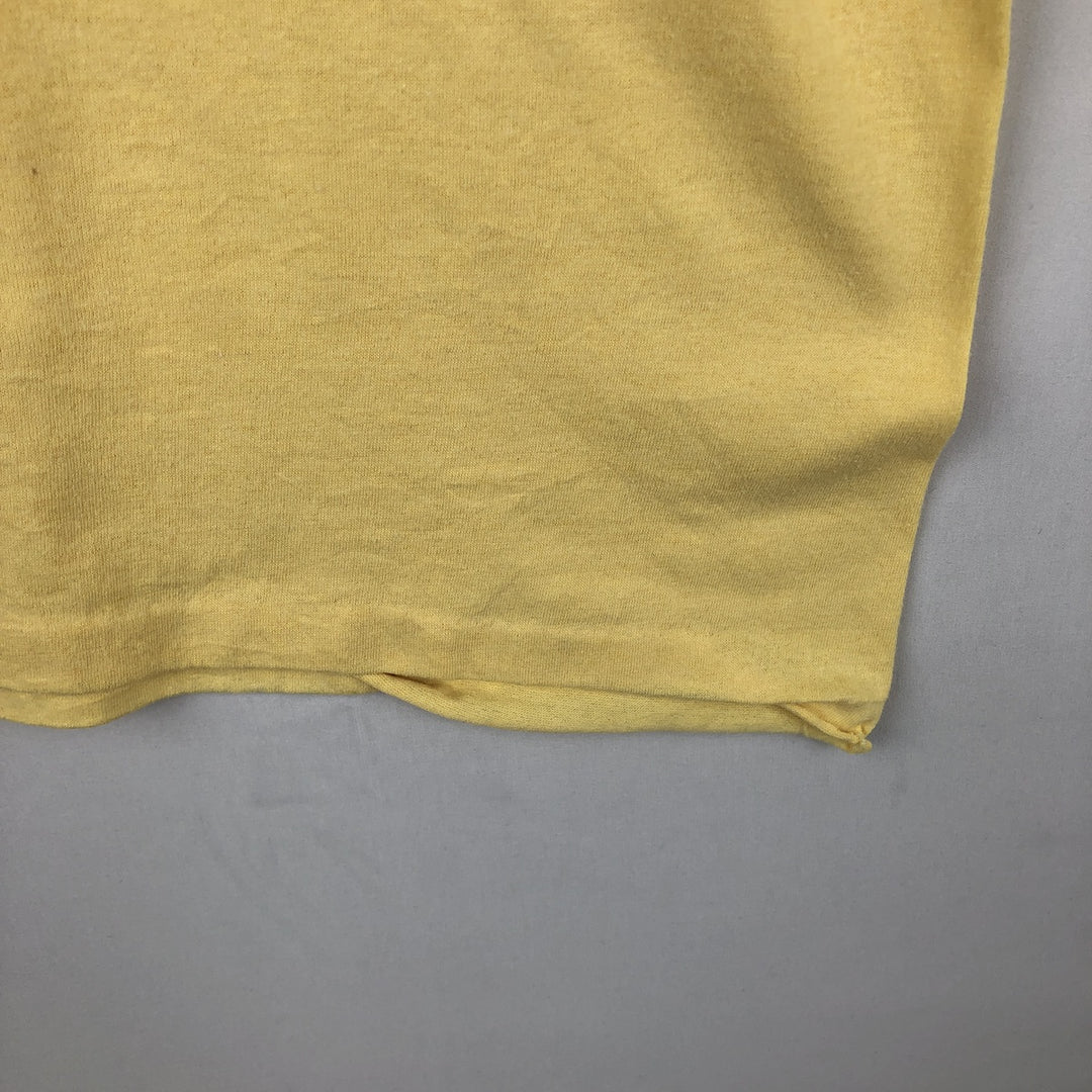 90'S SSI Print T-Shirt, Made in USA, Men's Size L (Equivalent), Vintage cotton yellow type Vintage Second Hand