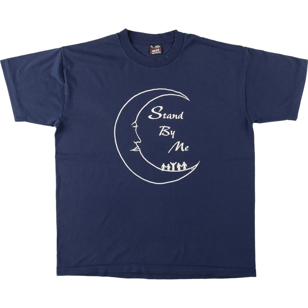 90'S Fruit of the Loom Best Printed T-shirt, Made in USA, Men's XL, Vintage cotton navy blue type Vintage Second Hand