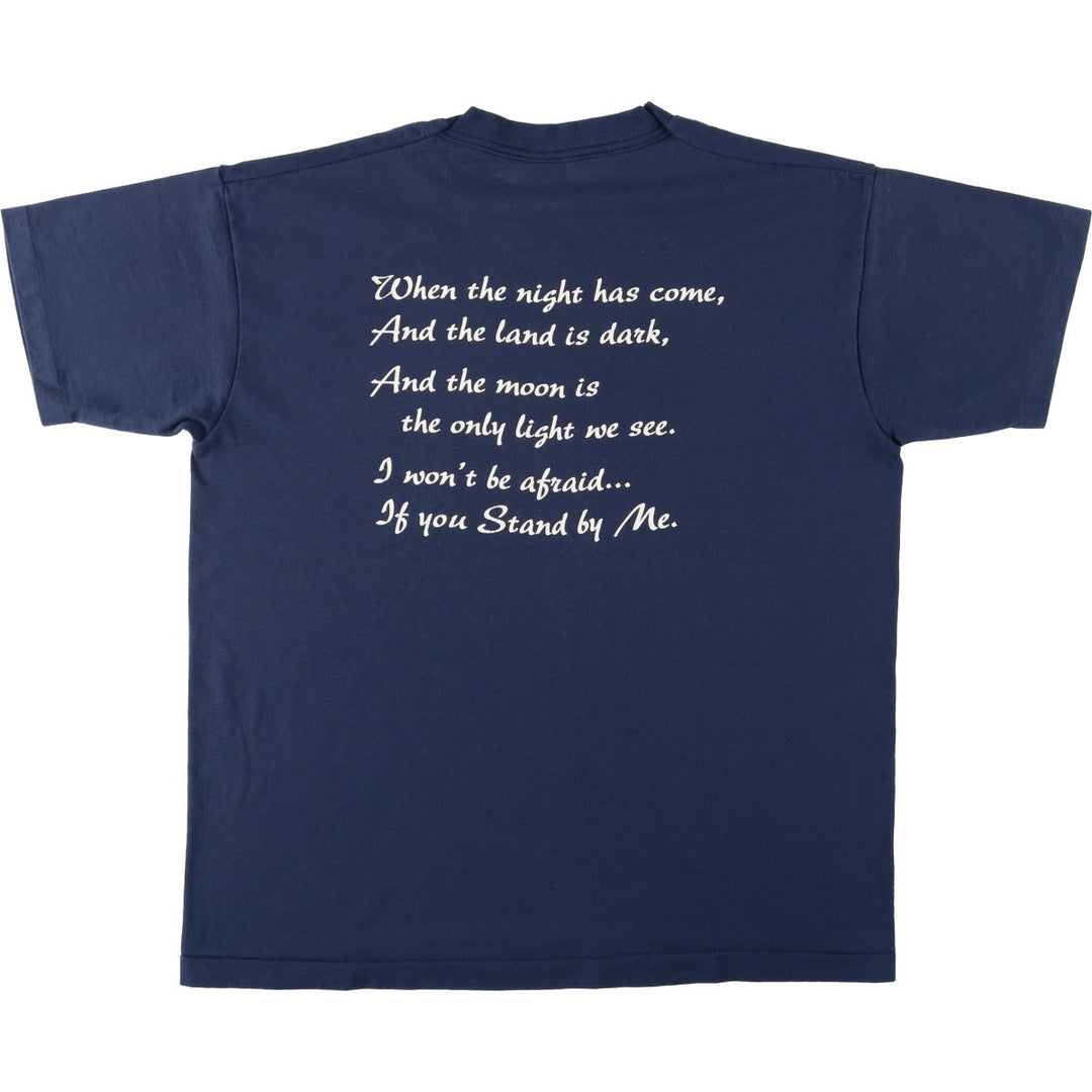 90'S Fruit of the Loom Best Printed T-shirt, Made in USA, Men's XL, Vintage cotton navy blue type Vintage Second Hand