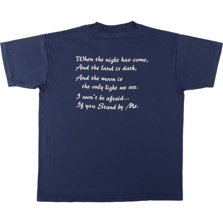 90'S Fruit of the Loom Best Printed T-shirt, Made in USA, Men's XL, Vintage cotton navy blue type Vintage Second Hand