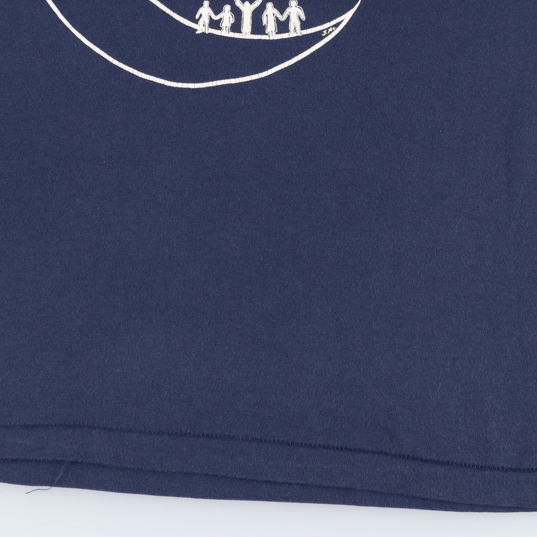 90'S Fruit of the Loom Best Printed T-shirt, Made in USA, Men's XL, Vintage cotton navy blue type Vintage Second Hand
