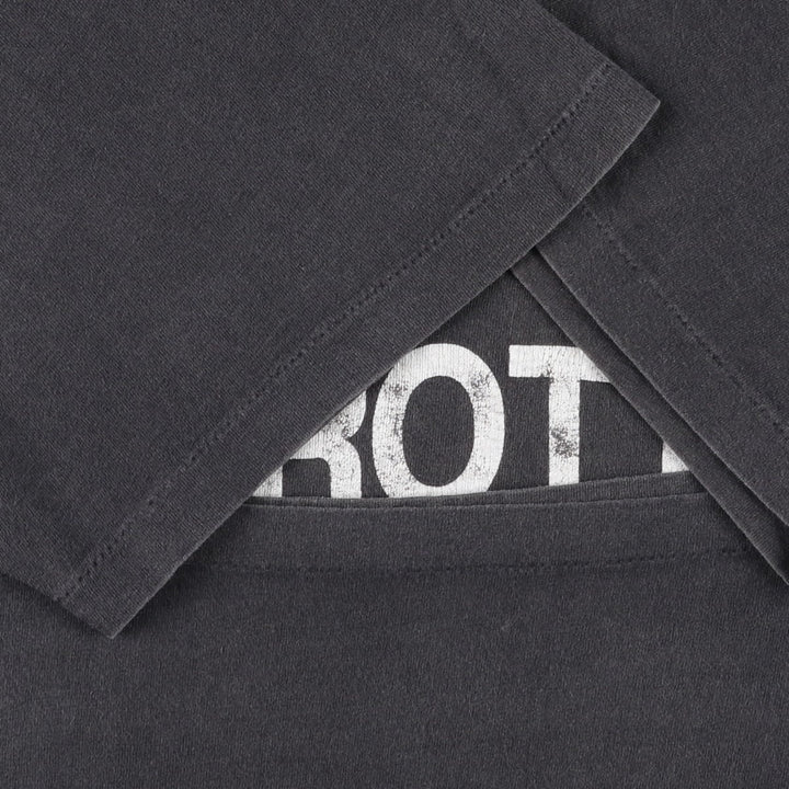 80'S Hanes TOP-T Blue Tag Printed T-Shirt, Made in USA, Men's XL Equivalent, Vintage cotton black type Vintage Second Hand