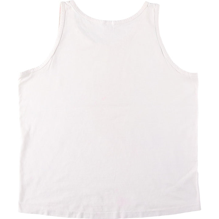 90'S Anvil Treasure Island at The Mirage Skull Pattern Tank Top, Made in USA, Men's Size L (approx.), Vintage cotton pale white type Vintage Second Hand