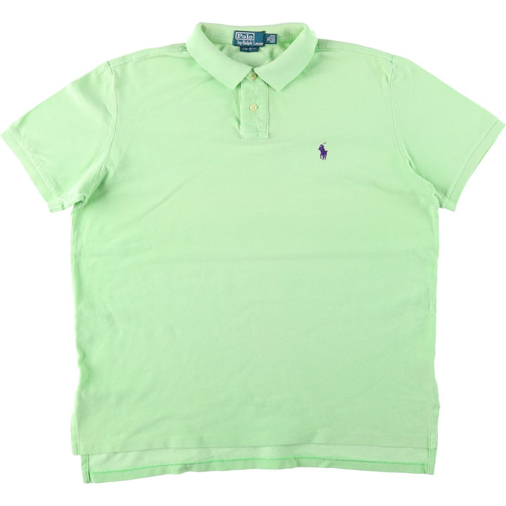 Ralph Lauren POLO by Ralph Lauren CUSTOM FIT short sleeve polo shirt, men's XL size cotton Mint green Vintage Second Hand
