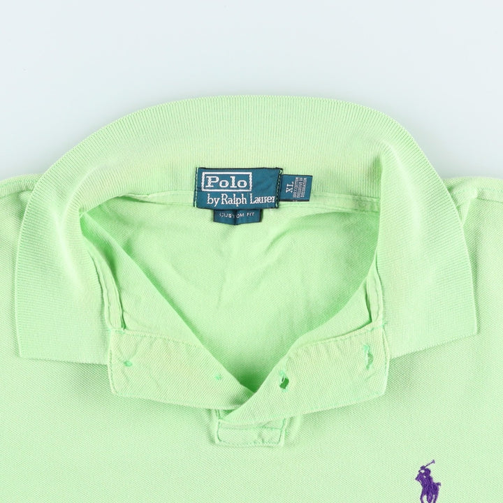 Ralph Lauren POLO by Ralph Lauren CUSTOM FIT short sleeve polo shirt, men's XL size cotton Mint green Vintage Second Hand