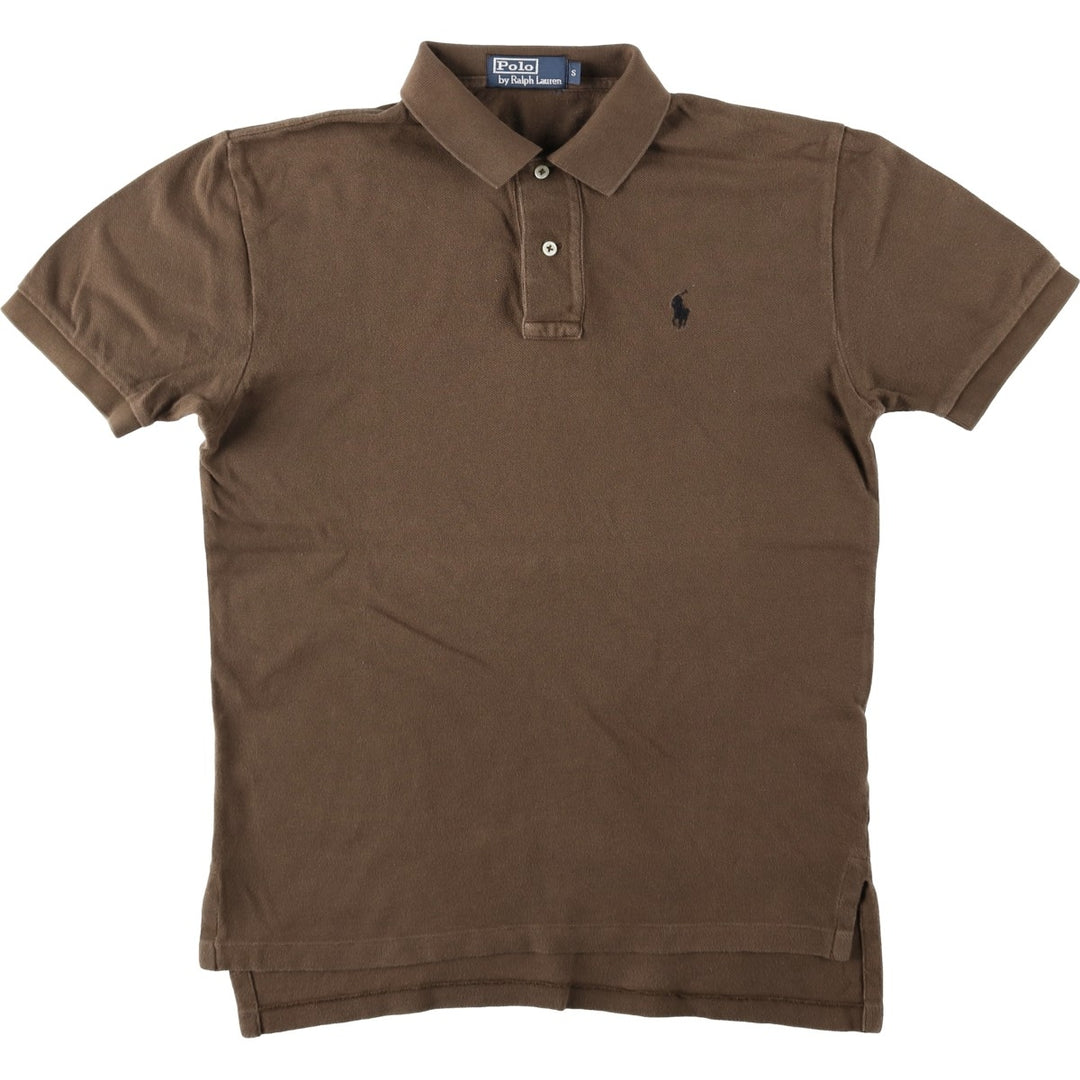 Ralph Lauren POLO by Ralph Lauren short sleeve polo shirt, size S for men cotton brown type Vintage Second Hand