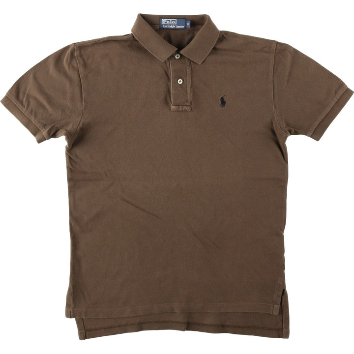 Ralph Lauren POLO by Ralph Lauren short sleeve polo shirt, size S for men cotton brown type Vintage Second Hand