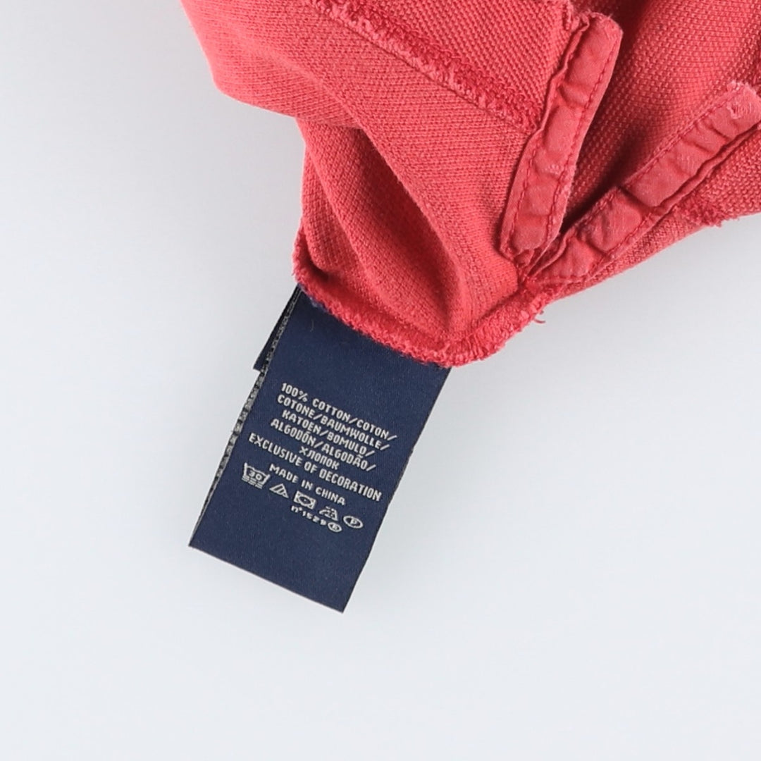 2000'S Ralph Lauren POLO JEANS COMPANY American flag pattern short-sleeved polo shirt, men's size L (approx.) cotton red type Vintage Second Hand
