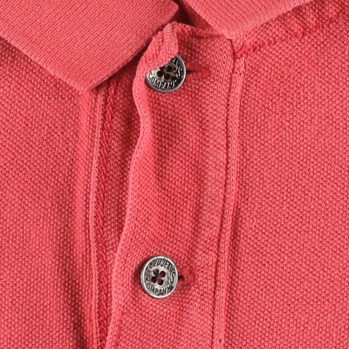 2000'S Ralph Lauren POLO JEANS COMPANY American flag pattern short-sleeved polo shirt, men's size L (approx.) cotton red type Vintage Second Hand