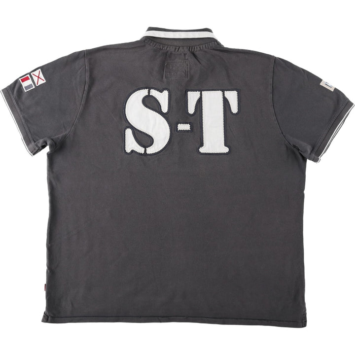 Big Size ROBE DI KAPPA Les Voiles de Saint-Tropez Short-Sleeve Polo Shirt (Men's XXXL equivalent) cotton gray type Vintage Second Hand