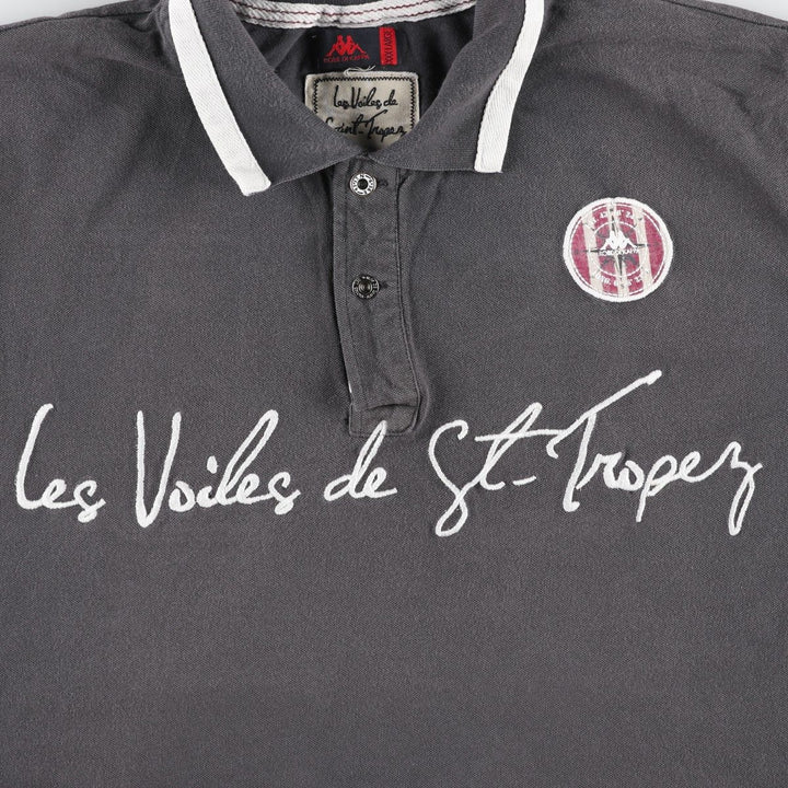 Big Size ROBE DI KAPPA Les Voiles de Saint-Tropez Short-Sleeve Polo Shirt (Men's XXXL equivalent) cotton gray type Vintage Second Hand