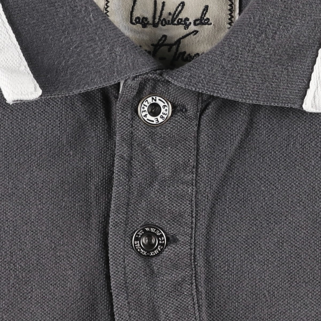 Big Size ROBE DI KAPPA Les Voiles de Saint-Tropez Short-Sleeve Polo Shirt (Men's XXXL equivalent) cotton gray type Vintage Second Hand