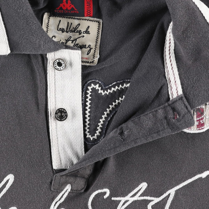 Big Size ROBE DI KAPPA Les Voiles de Saint-Tropez Short-Sleeve Polo Shirt (Men's XXXL equivalent) cotton gray type Vintage Second Hand
