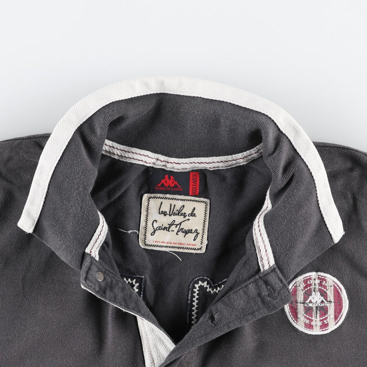 Big Size ROBE DI KAPPA Les Voiles de Saint-Tropez Short-Sleeve Polo Shirt (Men's XXXL equivalent) cotton gray type Vintage Second Hand