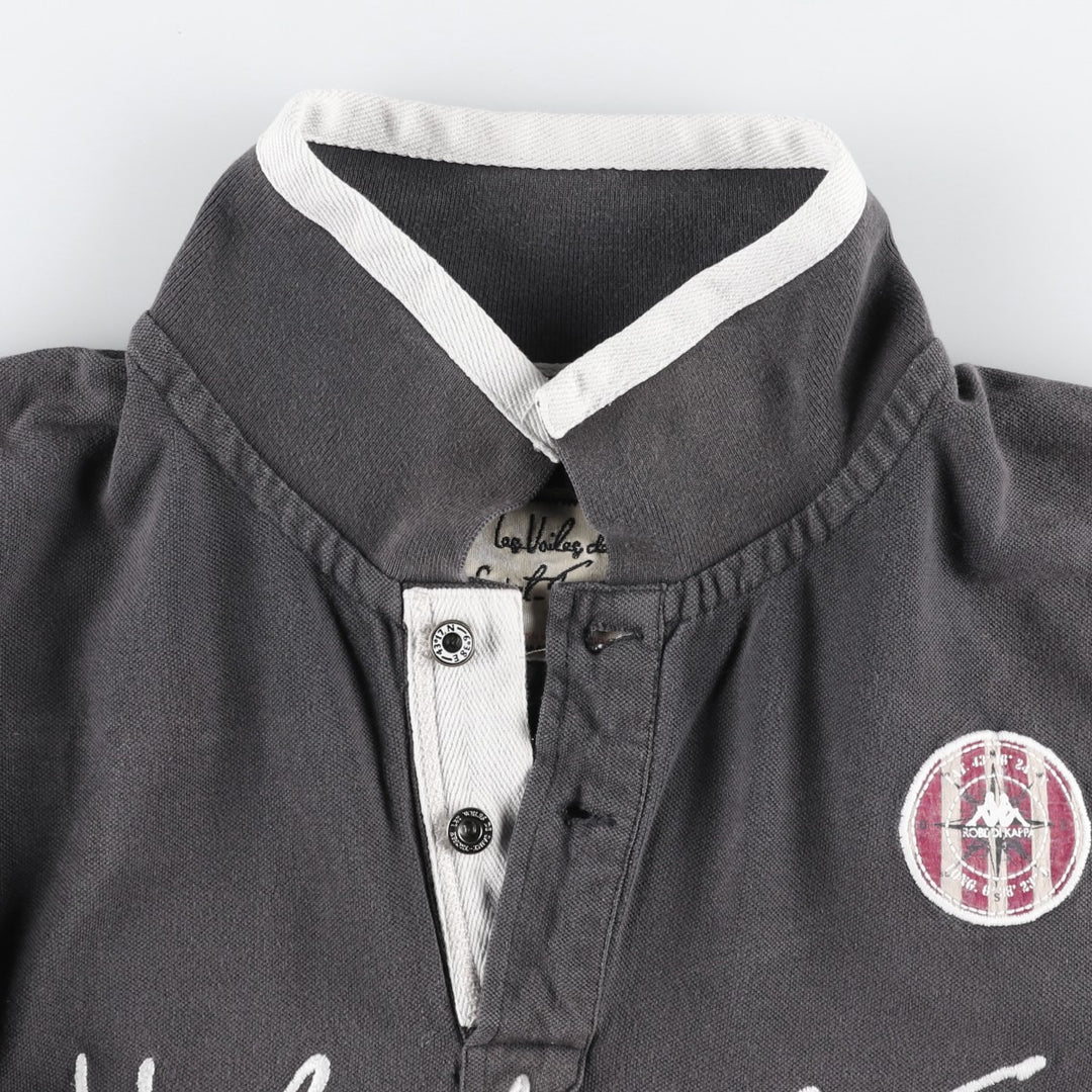 Big Size ROBE DI KAPPA Les Voiles de Saint-Tropez Short-Sleeve Polo Shirt (Men's XXXL equivalent) cotton gray type Vintage Second Hand