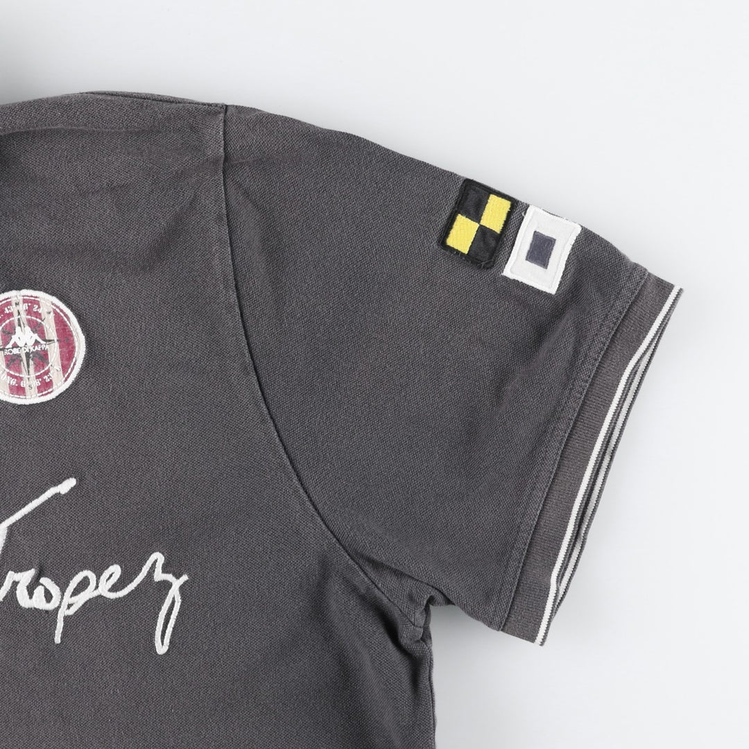 Big Size ROBE DI KAPPA Les Voiles de Saint-Tropez Short-Sleeve Polo Shirt (Men's XXXL equivalent) cotton gray type Vintage Second Hand