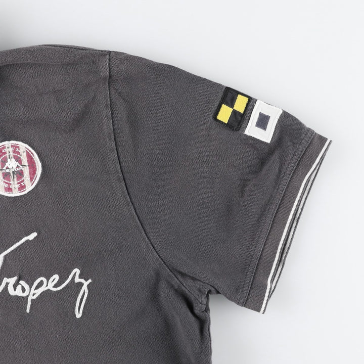 Big Size ROBE DI KAPPA Les Voiles de Saint-Tropez Short-Sleeve Polo Shirt (Men's XXXL equivalent) cotton gray type Vintage Second Hand