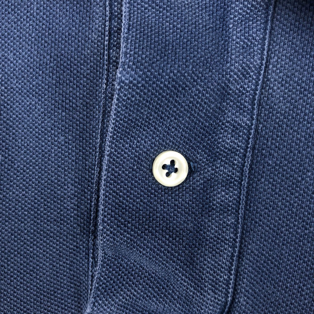 Ralph Lauren POLO by Ralph Lauren CUSTOM FIT short sleeve polo shirt, men's size L cotton blue type Vintage Second Hand