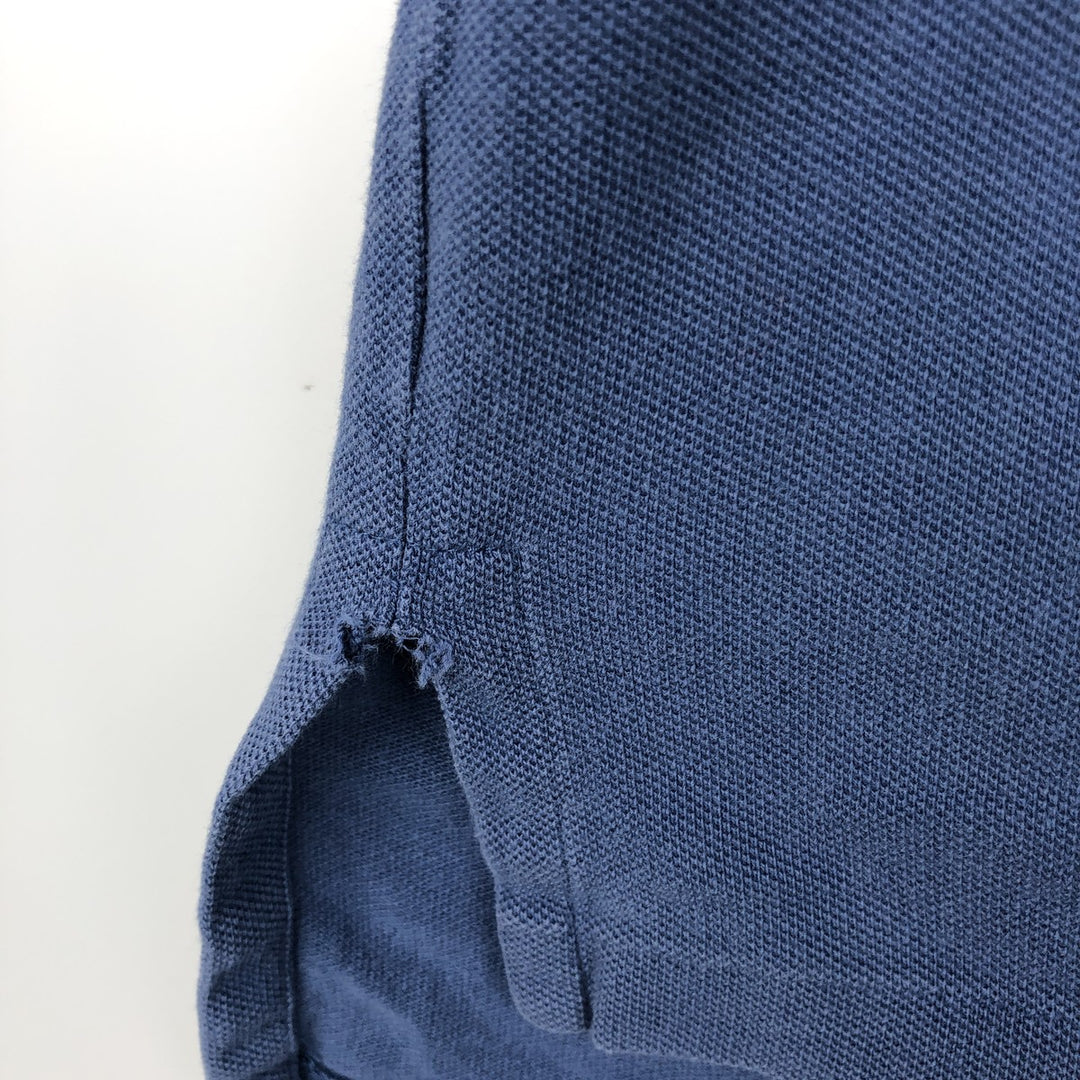 Ralph Lauren POLO by Ralph Lauren CUSTOM FIT short sleeve polo shirt, men's size L cotton blue type Vintage Second Hand