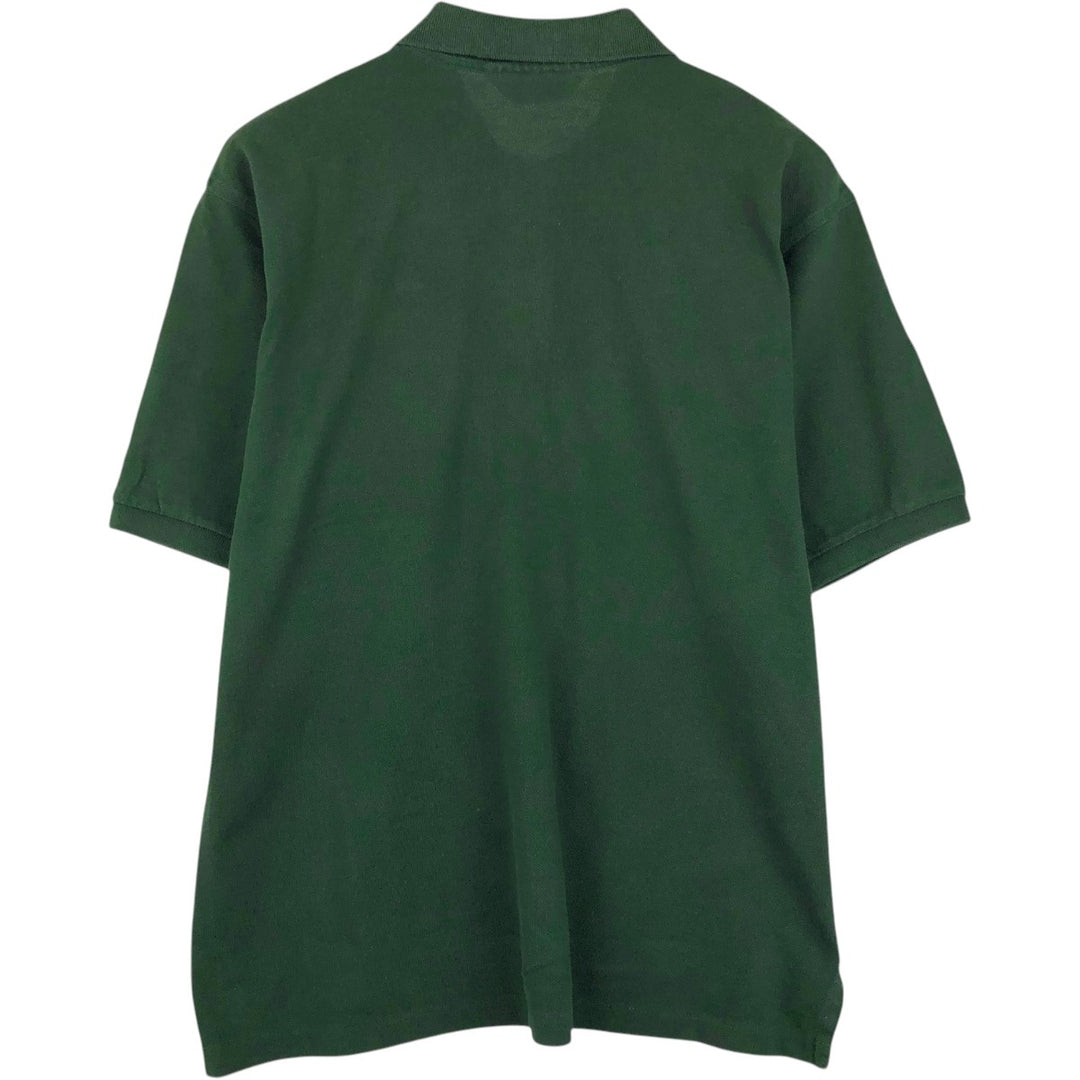 Brooks Brothers Golden Fleece Short-Sleeve Polo Shirt, Made in USA, Men's Size L (approx.) cotton Green type dark green Vintage Second Hand