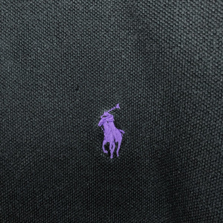 Ralph Lauren POLO by Ralph Lauren CUSTOM FIT short sleeve polo shirt, men's size L cotton black type Vintage Second Hand
