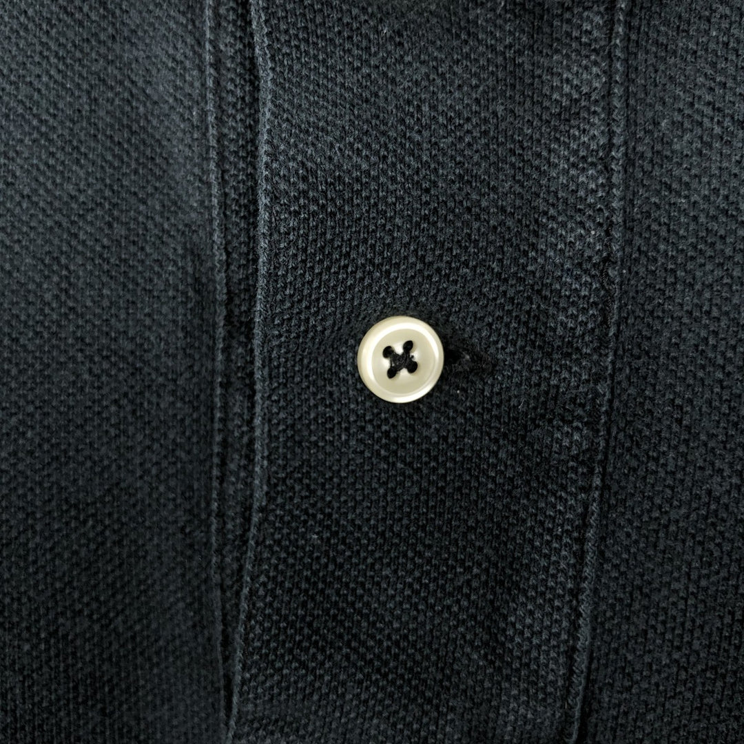 Ralph Lauren POLO by Ralph Lauren CUSTOM FIT short sleeve polo shirt, men's size L cotton black type Vintage Second Hand