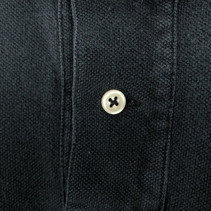 Ralph Lauren POLO by Ralph Lauren CUSTOM FIT short sleeve polo shirt, men's size L cotton black type Vintage Second Hand