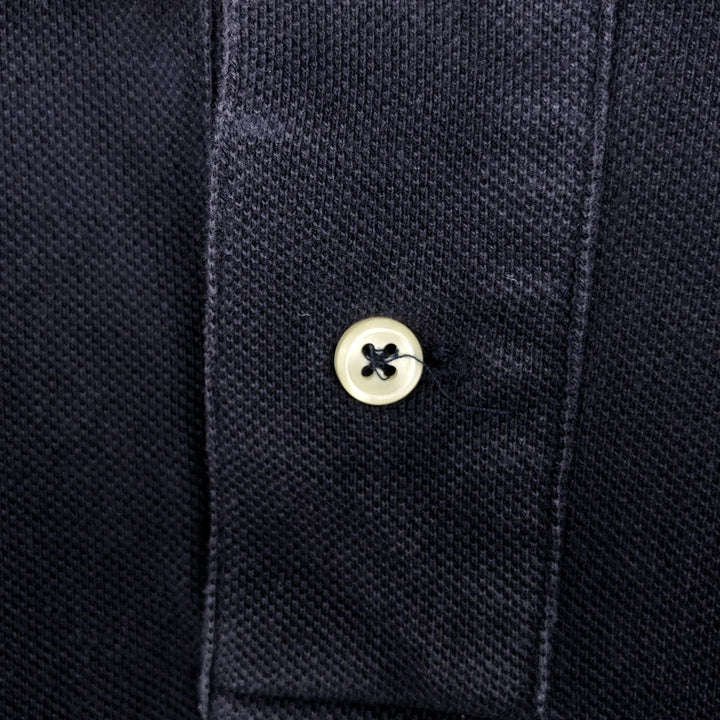 Ralph Lauren POLO RALPH LAUREN CUSTOM SLIM FIT short sleeve polo shirt men's size M cotton black type Vintage Second Hand