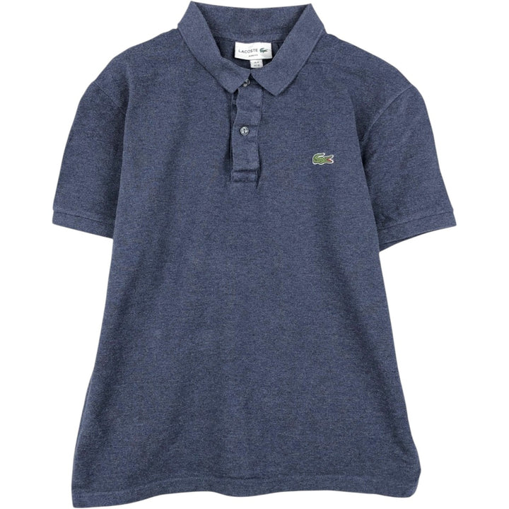 Lacoste LACOSTE SLIM FIT short sleeve polo shirt, men's size M cotton navy blue type Vintage Second Hand